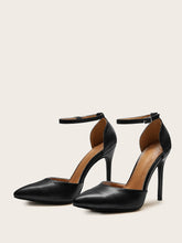 Load image into Gallery viewer, Point Toe Ankle Strap Stiletto Heels