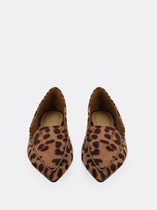 Leopard Stitch Pointed Flats