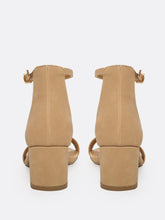 Load image into Gallery viewer, Nubuck Ankle Strap Low Heel Sandals