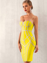 Load image into Gallery viewer, Adyce Zip Back Bustier Bandage Slip Dress