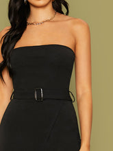 Load image into Gallery viewer, Solid Belted Tube Skort Romper