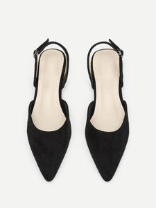 Solid Slingback Dorsay Flats