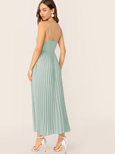 Load image into Gallery viewer, Surplice Neck Pleated Cami Dress