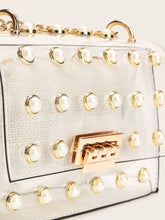 Load image into Gallery viewer, Faux Pearl Decor Clear Bag With Inner Clutch