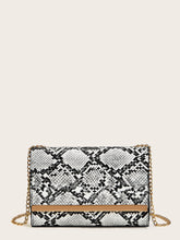 Load image into Gallery viewer, Snakeskin Print Chain Crossbody Bag