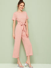 Load image into Gallery viewer, Knot Front Solid Jumpsuit