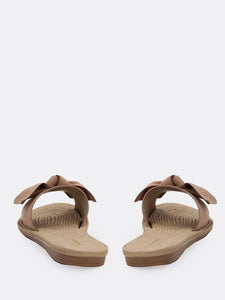 Woven Twine Sole Knot Detail Slide Sandals