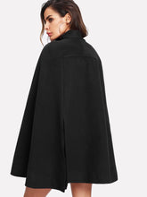 Load image into Gallery viewer, Slit Back Tied Front Cape Coat