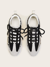 Load image into Gallery viewer, Animal Scarf Print Chunky Sole Trainers