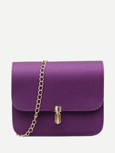 Load image into Gallery viewer, PU Flap Shoulder Bag With Chain