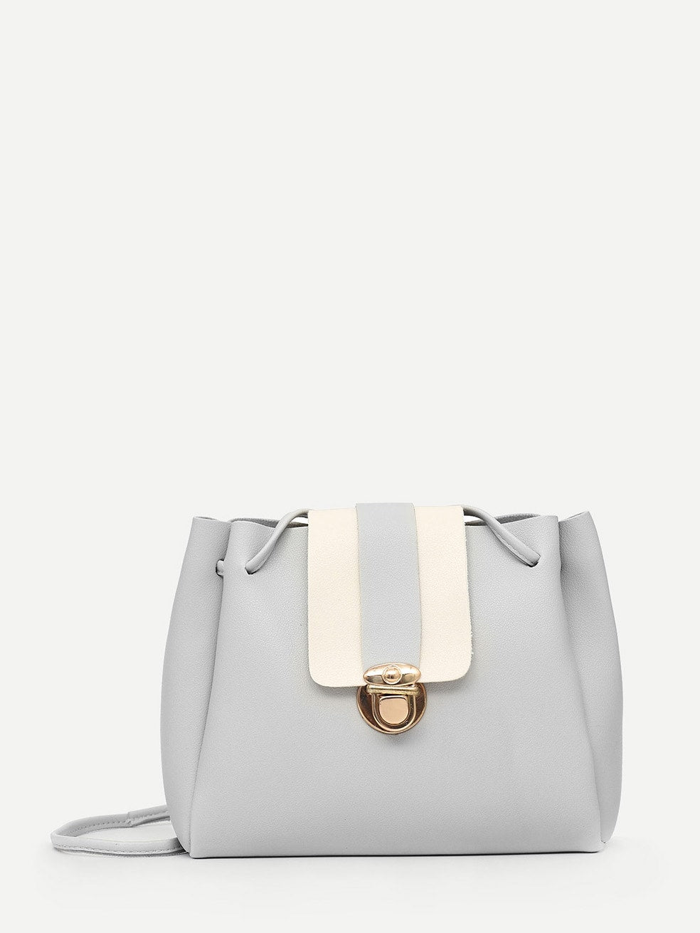 Push Lock Detail Flap Bag