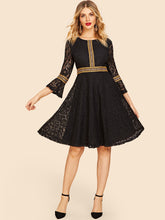 Load image into Gallery viewer, 50s Embroidered Tape Lace Flare Dress