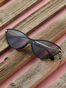 Thin Acrylic Frame Cat Eye Sunglasses