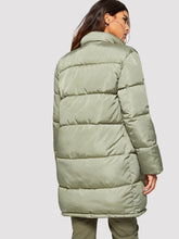 Load image into Gallery viewer, Solid Zip-Up Puffer Coat