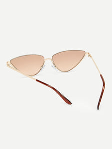 Flat Lens Cat Eye Sunglasses