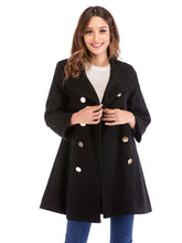 Load image into Gallery viewer, Double Breasted Solid Coat