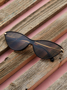 Thin Acrylic Frame Cat Eye Sunglasses