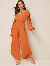 Load image into Gallery viewer, Split Sleeve Asymmetrical Hem Jumpsuit