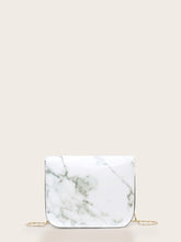 Load image into Gallery viewer, Push Lock Marble Print Chain Bag