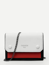 Load image into Gallery viewer, Colorblock Flap PU Bag