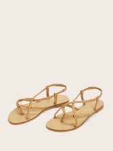 Load image into Gallery viewer, Braided Detail Toe Post Sandals