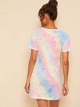 Load image into Gallery viewer, Tie Dye T-shirt Dress