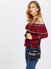 Load image into Gallery viewer, Crocodile Print PU Shoulder Bag