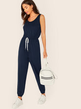 Load image into Gallery viewer, Drawstring Waist Tank Jumpsuit