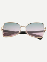 Load image into Gallery viewer, Ombre Lens Metal Frame Sunglasses