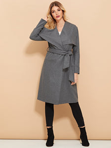 Self Tie Solid Coat