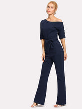 Load image into Gallery viewer, Button Detail Self Tie Jumpsuit