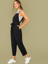 Load image into Gallery viewer, Pocket Side Belted Overall Jumpsuit