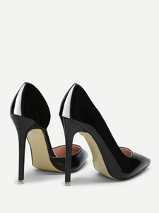 Pointed Toe PU Pumps