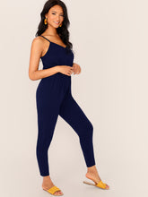 Load image into Gallery viewer, Solid Blouson Slip Jumpsuit