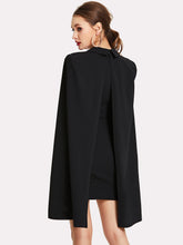 Load image into Gallery viewer, Surplice Front Shawl Collar Cape Dress