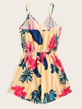 Load image into Gallery viewer, Tropical Print Cami Playsuit