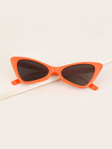 Cat Eye Flat Lens Sunglasses