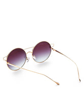 Load image into Gallery viewer, Silver Double Bridge Round Sunglasses