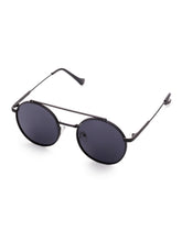 Load image into Gallery viewer, Blue Flat Lens Double Bridge Round Sunglasses