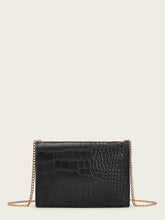 Load image into Gallery viewer, Twist Lock Croc Embossed Crossbody Bag