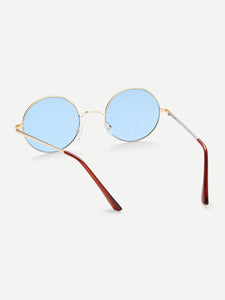 Gold Metal Frame Round Glasses