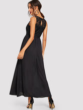 Load image into Gallery viewer, Floral Lace Top Flowy Maxi Dress