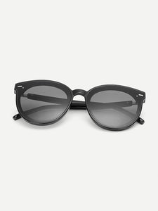 Plain Frame Flat Lens Sunglasses