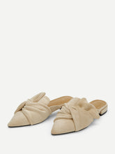 Load image into Gallery viewer, Suede Twist Strap Mule Flats