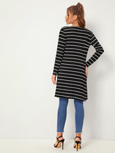 Load image into Gallery viewer, Striped Open Front Cardigan