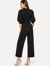 Load image into Gallery viewer, Balloon Sleeve Solid Straight Leg Jumpsuit