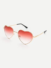 Load image into Gallery viewer, Heart Lens Ombre Sunglasses