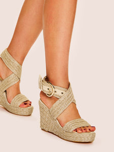 Plaited Slingback Wedges