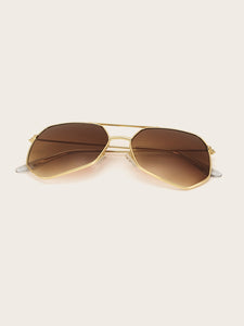 Top Bar Aviator Sunglasses With Case