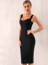 Load image into Gallery viewer, Adyce Solid Zip Back Bandage Slip Dress